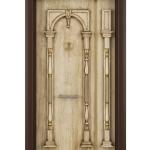 Classic Imperial Armored Security Door (Gold/Walnut Finish)